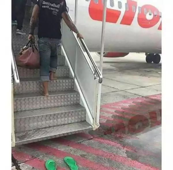 Did This Really Happen? Caption This Photo Of A "Well-Trained" Man Boarding A Plane